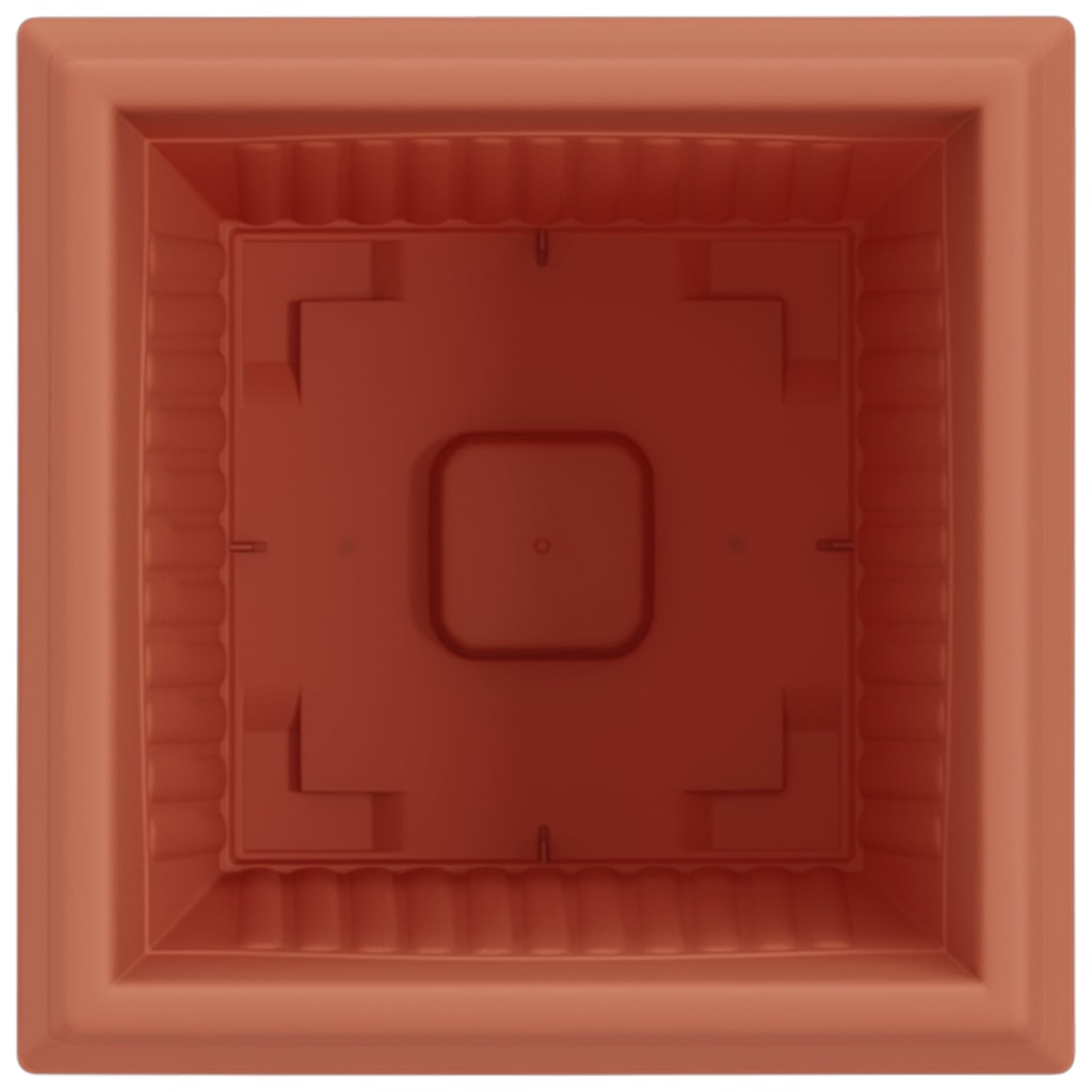 Vaso quadrato per fiori 6 pcs Rosso Mattone 20 x 20 x 16 cm