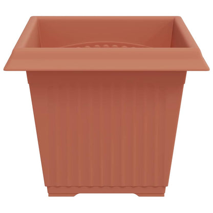 Vaso quadrato per fiori 6 pcs Rosso Mattone 33 x 33 x 26 cm | homemem39