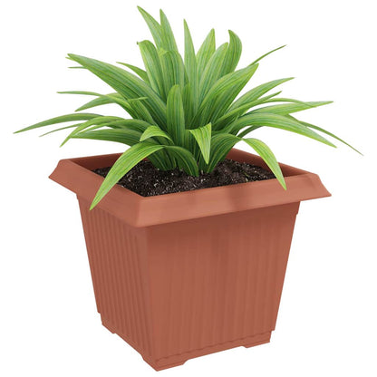 Vaso quadrato per fiori 6 pcs Rosso Mattone 33 x 33 x 26 cm | homemem39