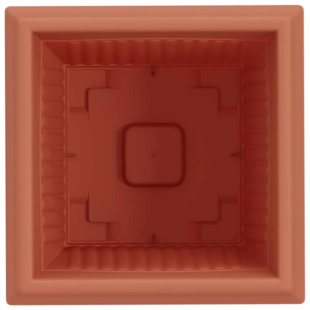 Vaso quadrato per fiori 6 pcs Rosso Mattone 33 x 33 x 26 cm | homemem39