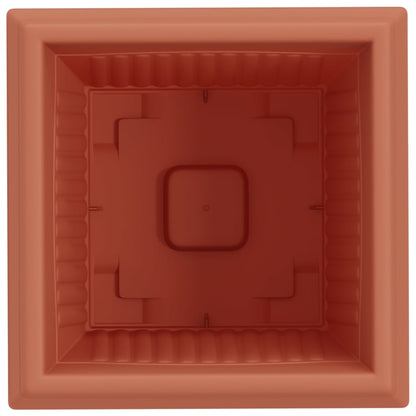 Vaso quadrato per fiori 6 pcs Rosso Mattone 33 x 33 x 26 cm