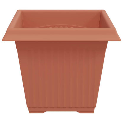 Vaso quadrato per fiori 6 pcs Rosso Mattone 38 x 38 x 30 cm | homemem39
