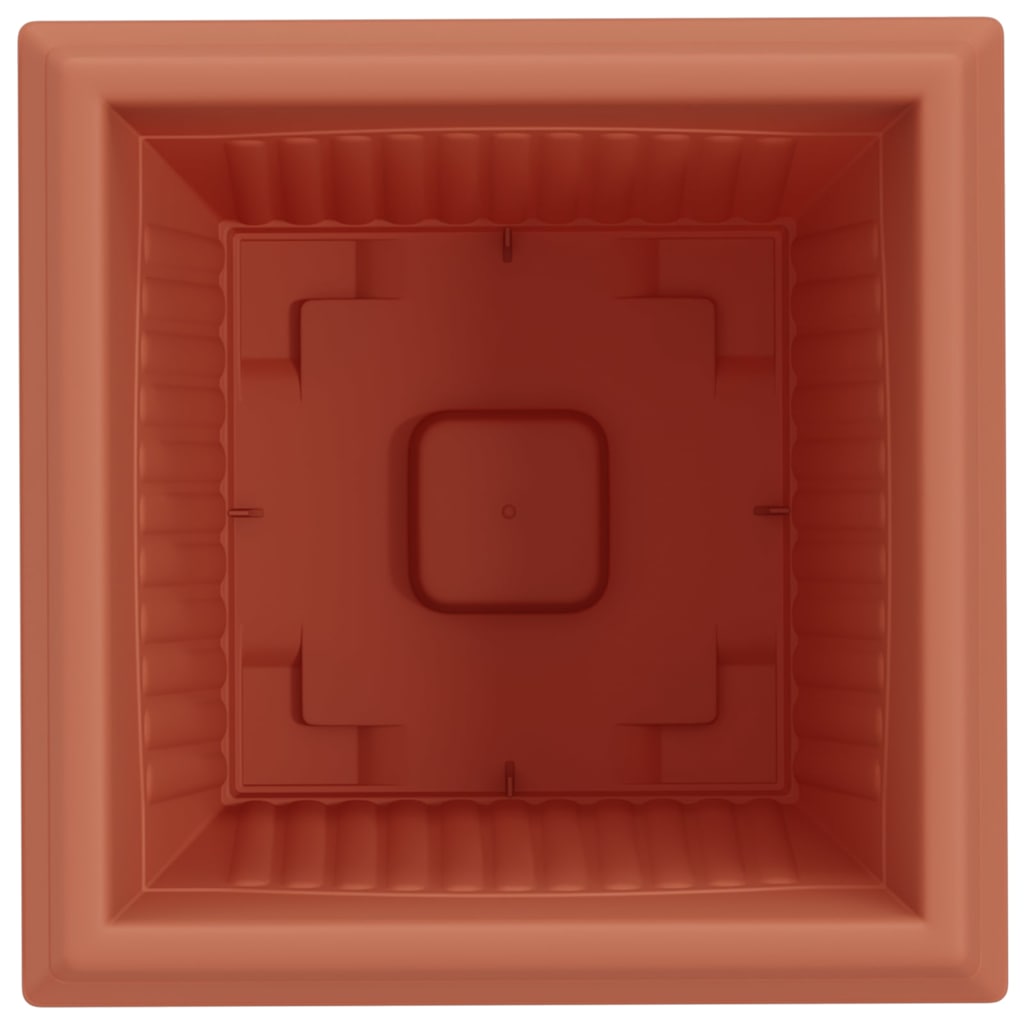 Vaso quadrato per fiori 6 pcs Rosso Mattone 38 x 38 x 30 cm | homemem39