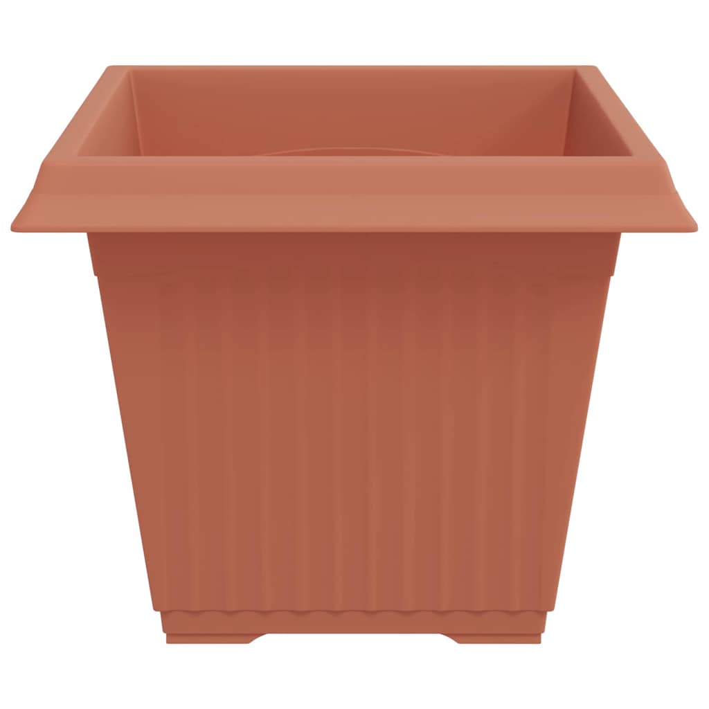 Vaso quadrato per fiori 6 pcs Rosso Mattone 43 x 43 x 33,5 cm | homemem39