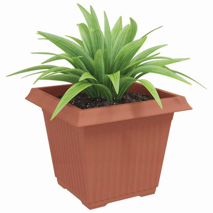 Vaso quadrato per fiori 6 pcs Rosso Mattone 43 x 43 x 33,5 cm | homemem39