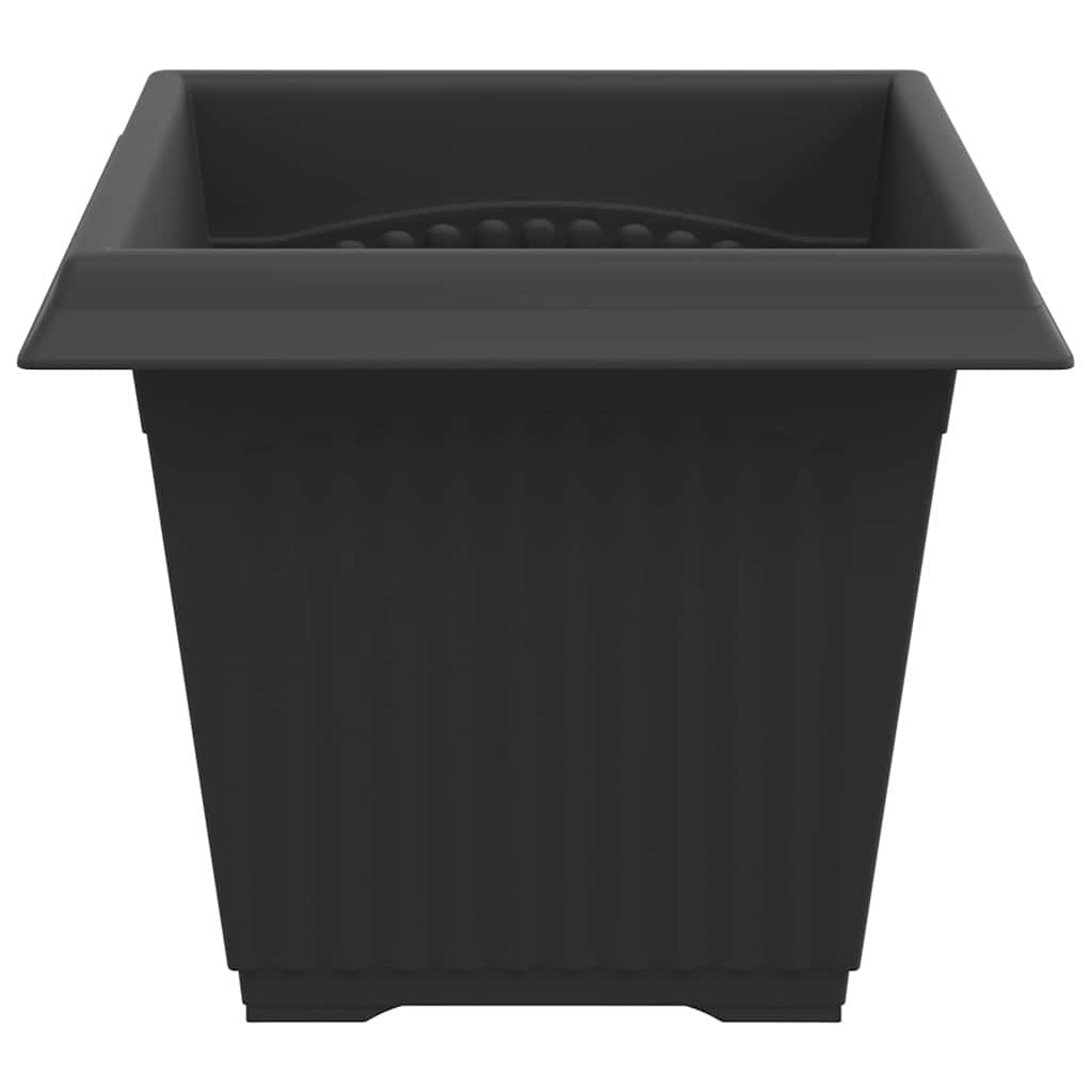 Vaso quadrato per fiori 6 pcs Nero 20 x 20 x 16 cm Plastica | homemem39