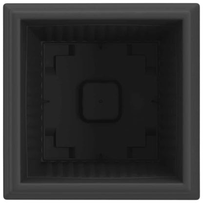Vaso quadrato per fiori 6 pcs Nero 20 x 20 x 16 cm Plastica | homemem39