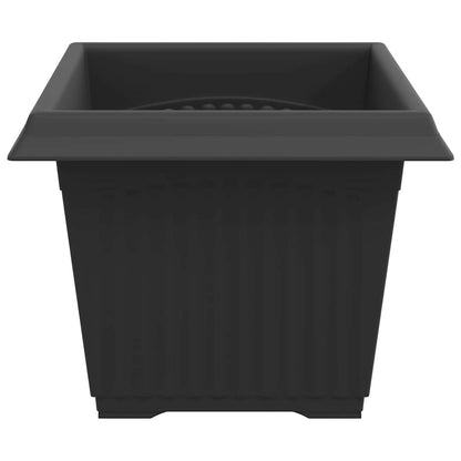 Vaso quadrato per fiori 6 pcs Nero 23 x 23 x 17,5 cm Plastica | homemem39