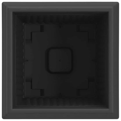 Vaso quadrato per fiori 6 pcs Nero 23 x 23 x 17,5 cm Plastica | homemem39