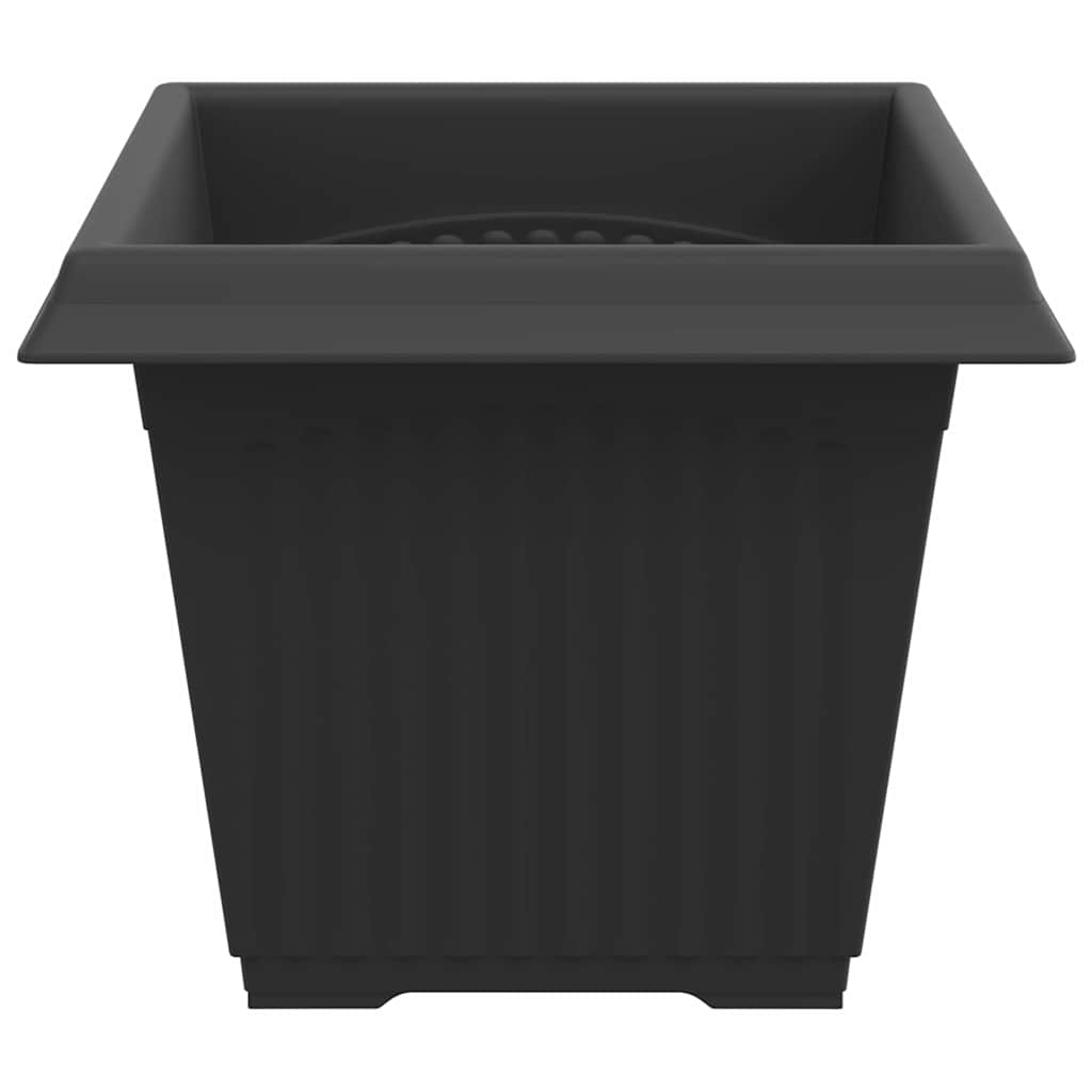 Vaso quadrato per fiori 6 pcs Nero 33 x 33 x 26 cm Plastica | homemem39