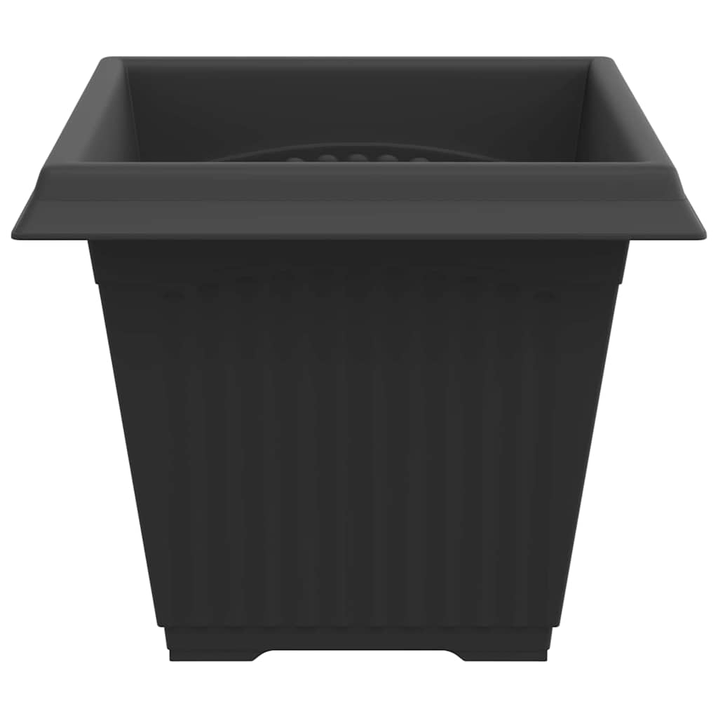 Vaso quadrato per fiori 6 pcs Nero 38 x 38 x 30 cm Plastica | homemem39