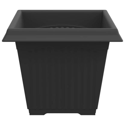 Vaso quadrato per fiori 6 pcs Nero 38 x 38 x 30 cm Plastica | homemem39