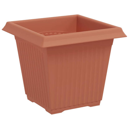 Vaso quadrato per fiori 24 pcs Rosso Mattone 16 x 16 x 14 cm | homemem39