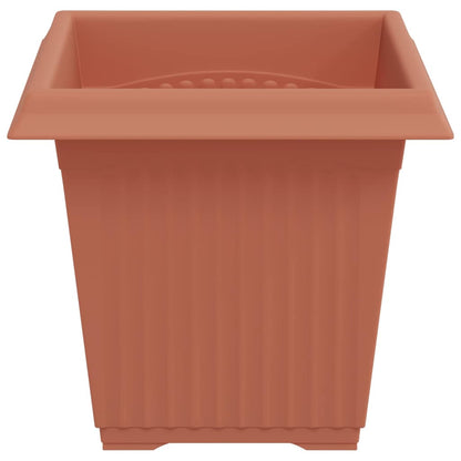 Vaso quadrato per fiori 24 pcs Rosso Mattone 16 x 16 x 14 cm | homemem39