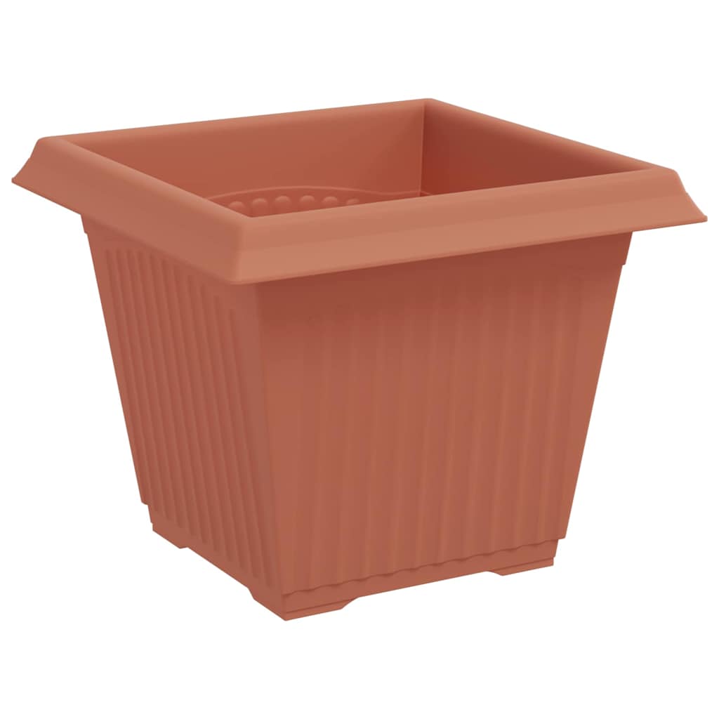 Vaso quadrato per fiori 24 pcs Rosso Mattone 20 x 20 x 16 cm | homemem39