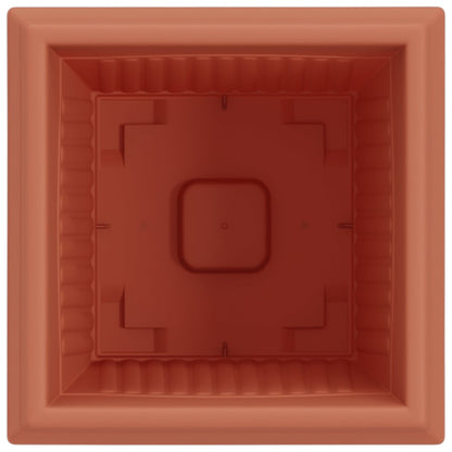 Vaso quadrato per fiori 24 pcs Rosso Mattone 20 x 20 x 16 cm | homemem39
