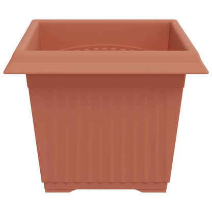 Vaso quadrato per fiori 24 pcs Rosso Mattone 23 x 23 x 17,5 cm | homemem39
