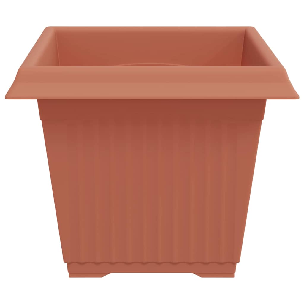Vaso quadrato per fiori 24 pcs Rosso Mattone Plastica | homemem39