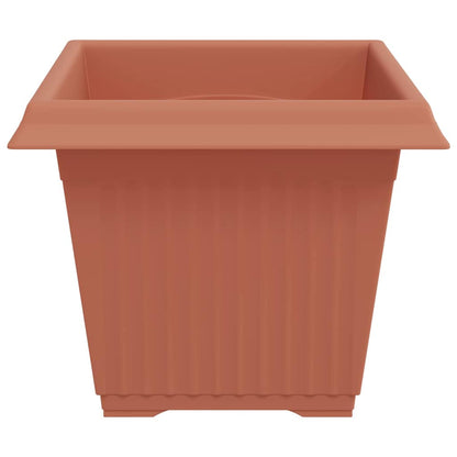 Vaso quadrato per fiori 24 pcs Rosso Mattone Plastica | homemem39