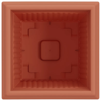 Vaso quadrato per fiori 24 pcs Rosso Mattone 33 x 33 x 26 cm