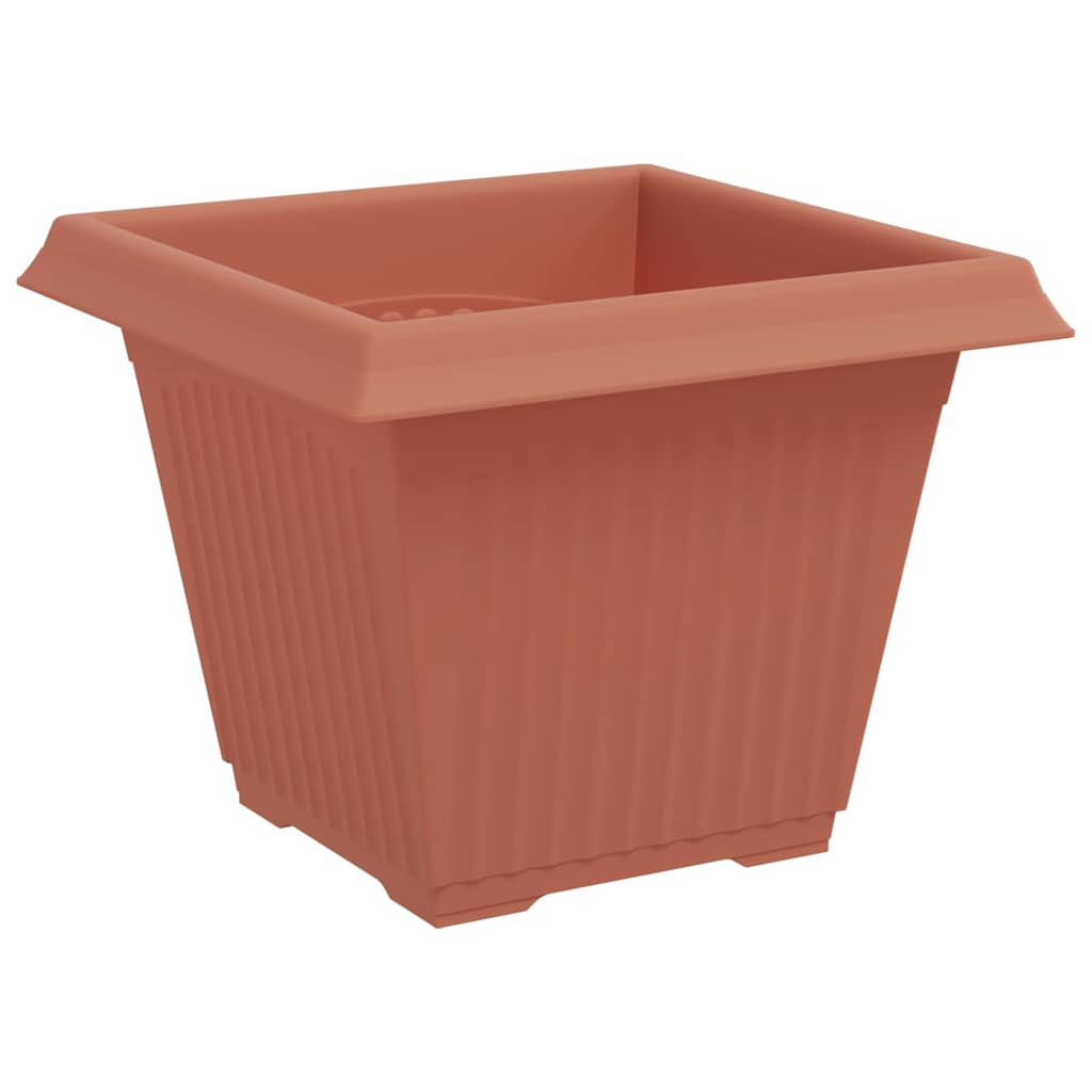 Vaso quadrato per fiori 24 pcs Rosso Mattone 43 x 43 x 33.5 cm