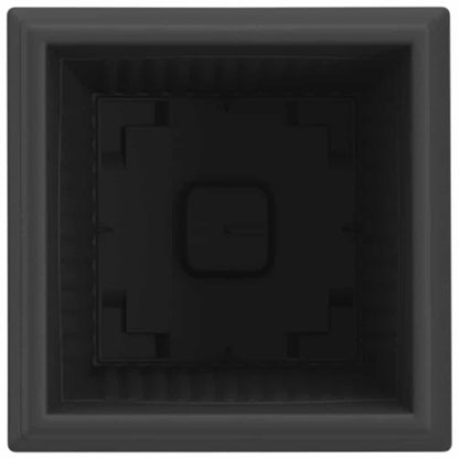 Vaso quadrato per fiori 24 pcs Nero 16 x 16 x 14 cm Plastica | homemem39