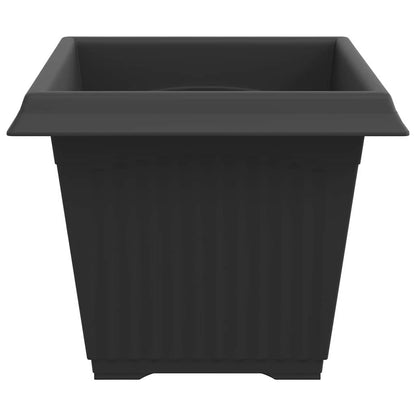 Vaso quadrato per fiori 24 pcs Nero 28,5 x 28,5 x 22 cm | homemem39