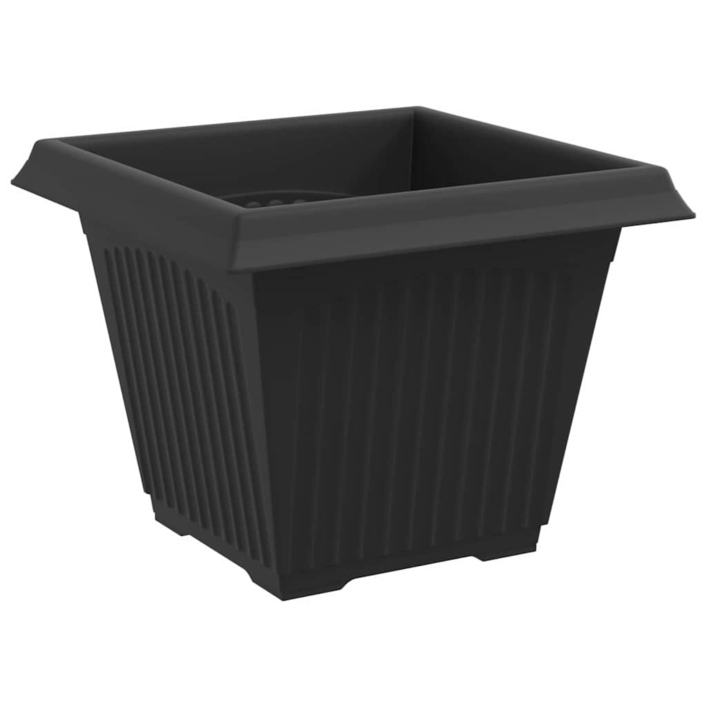 Vaso quadrato per fiori 24 pcs Nero 43 x 43 x 33.5 cm Plastica