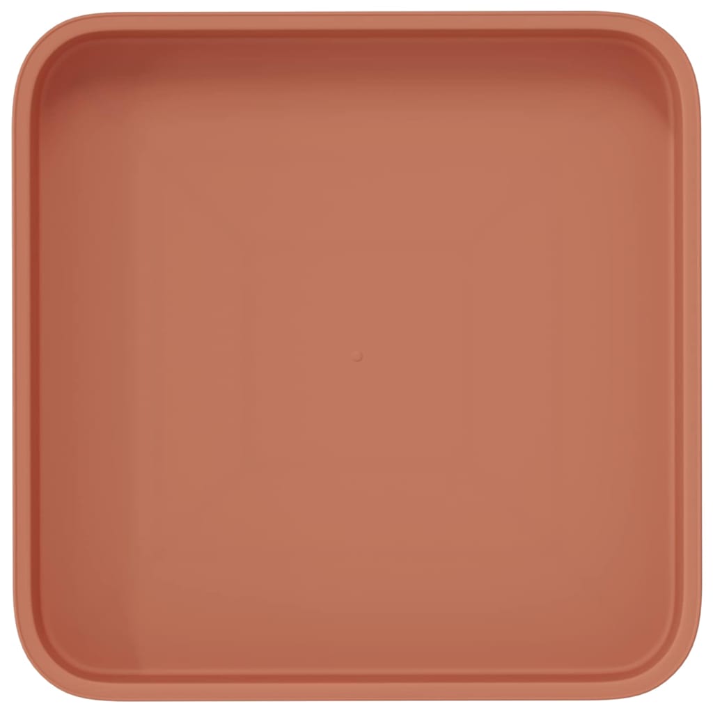 Vassoio Quadrato per Fiori 6 pcs Rosso Mattone 15 x 15 x 2 cm | homemem39