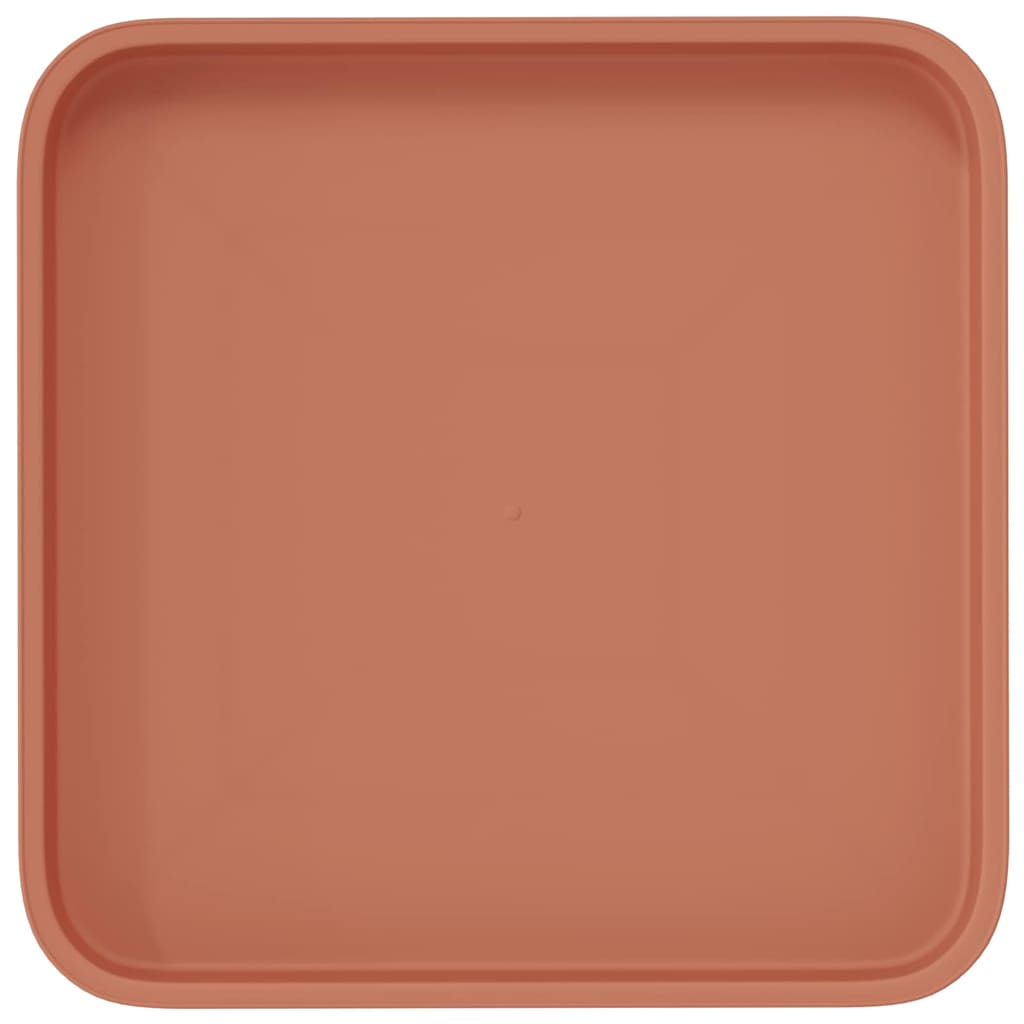 Vassoio Quadrato per Fiori 6 pcs Rosso Mattone 21 x 21 x 2 cm | homemem39