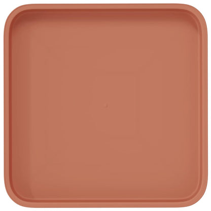 Vassoio Quadrato per Fiori 6 pcs Rosso Mattone 21 x 21 x 2 cm | homemem39