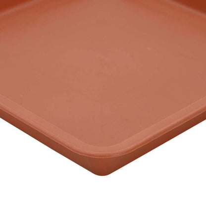 Vassoio Quadrato per Fiori 6 pcs Rosso Mattone 36 x 36 x 2.5 cm | homemem39
