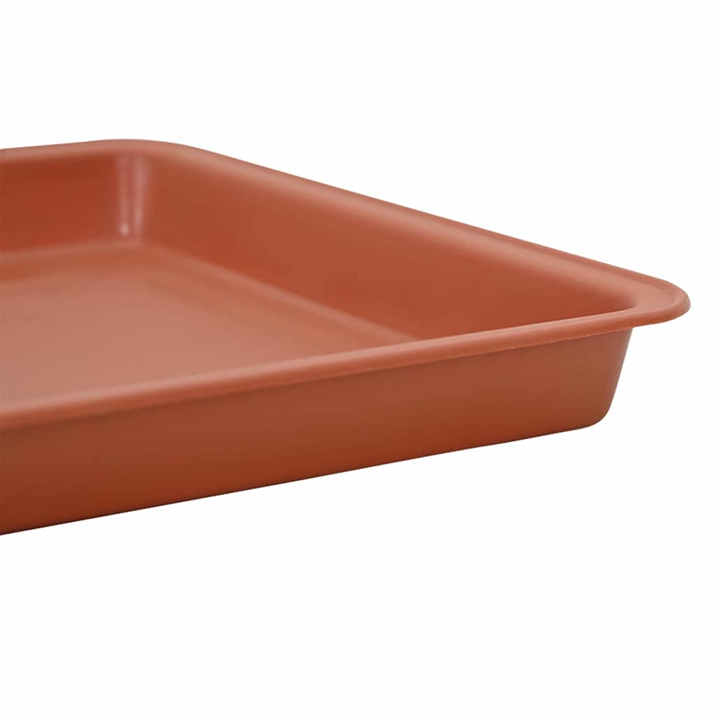 Vassoio Quadrato per Fiori 6 pcs Rosso Mattone 36 x 36 x 2.5 cm | homemem39