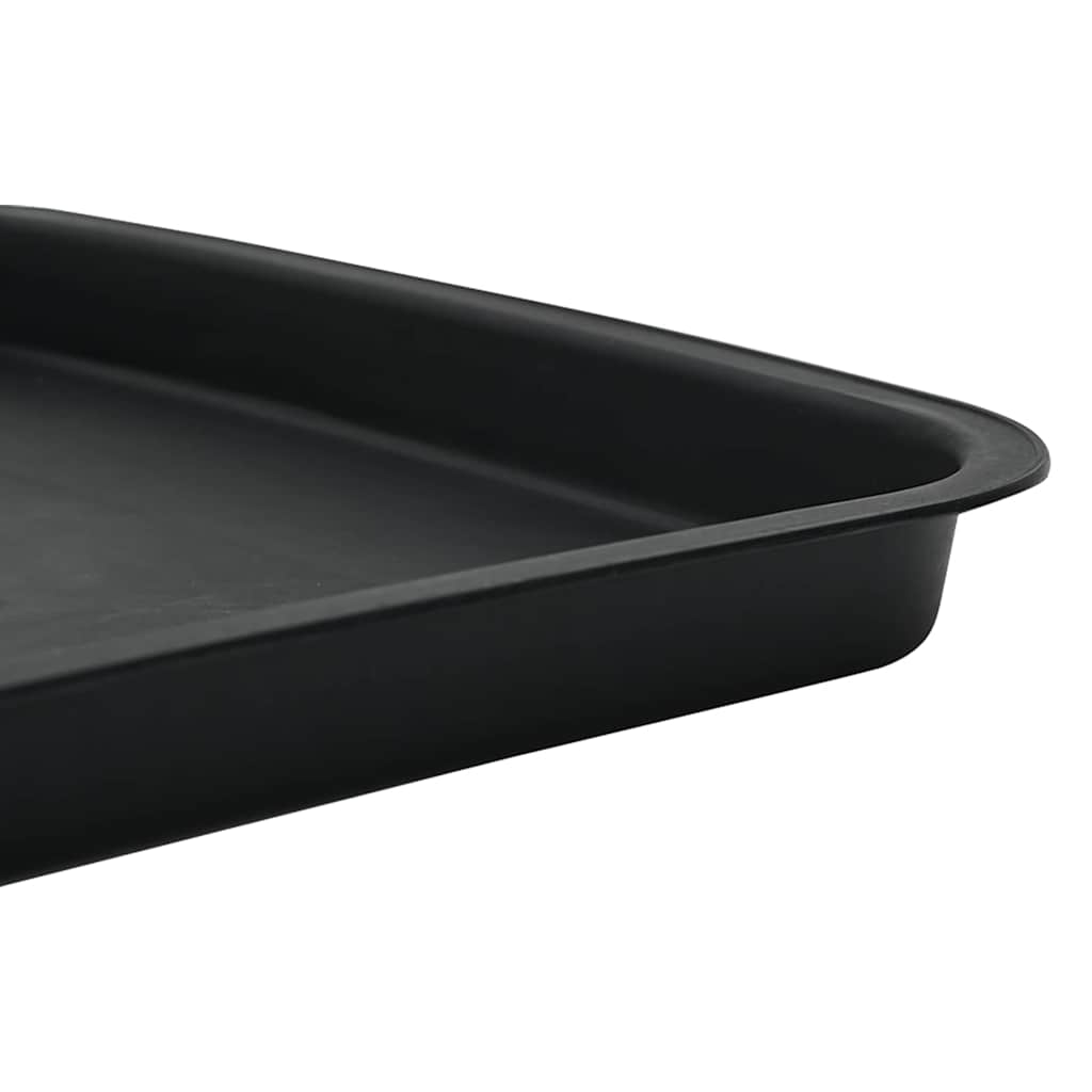 Vassoio Quadrato per Fiori 6 pcs Nero 15 x 15 x 2 cm Plastica | homemem39