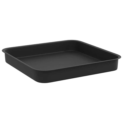 Vassoio Quadrato per Fiori 6 pcs Nero 15 x 15 x 2 cm Plastica | homemem39