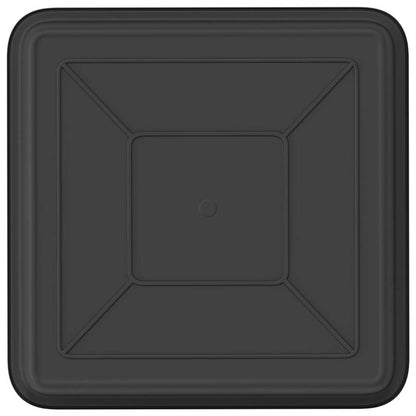 Vassoio Quadrato per Fiori 6 pcs Nero 18 x 18 x 2 cm Plastica | homemem39
