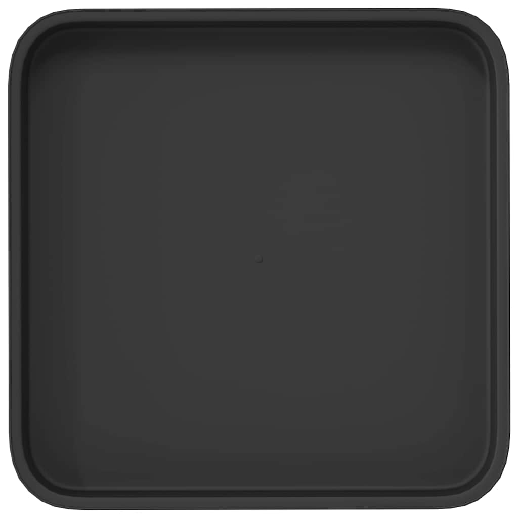 Vassoio Quadrato per Fiori 6 pcs Nero 25,5 x 25,5 x 2,5 cm | homemem39