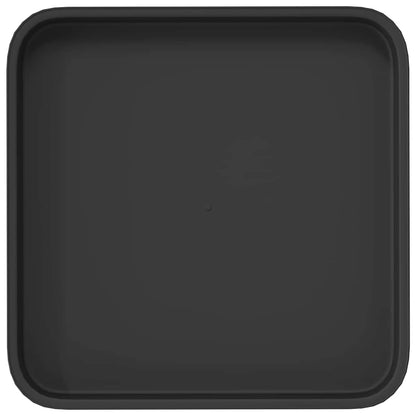 Vassoio Quadrato per Fiori 6 pcs Nero 25,5 x 25,5 x 2,5 cm | homemem39