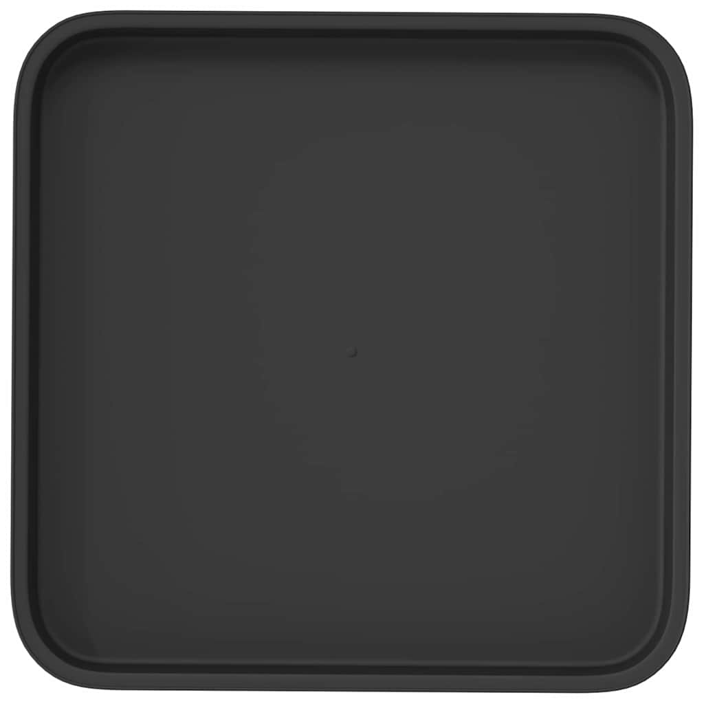 Vassoio Quadrato per Fiori 6 pcs Nero 32 x 32 x 2,5 cm Plastica | homemem39