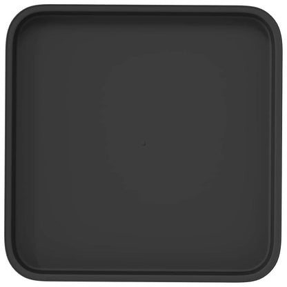 Vassoio Quadrato per Fiori 6 pcs Nero 32 x 32 x 2,5 cm Plastica | homemem39