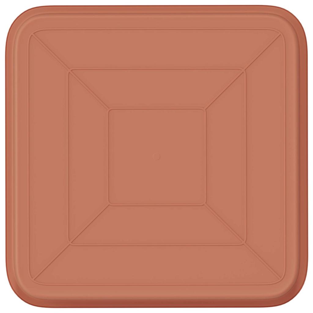 Vassoio Quadrato per Fiori 24 pcs Rosso Mattone 15 x 15 x 2 cm | homemem39