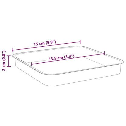 Vassoio Quadrato per Fiori 24 pcs Rosso Mattone 15 x 15 x 2 cm | homemem39