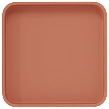 Vassoio Quadrato per Fiori 24 pcs Rosso Mattone 15 x 15 x 2 cm | homemem39