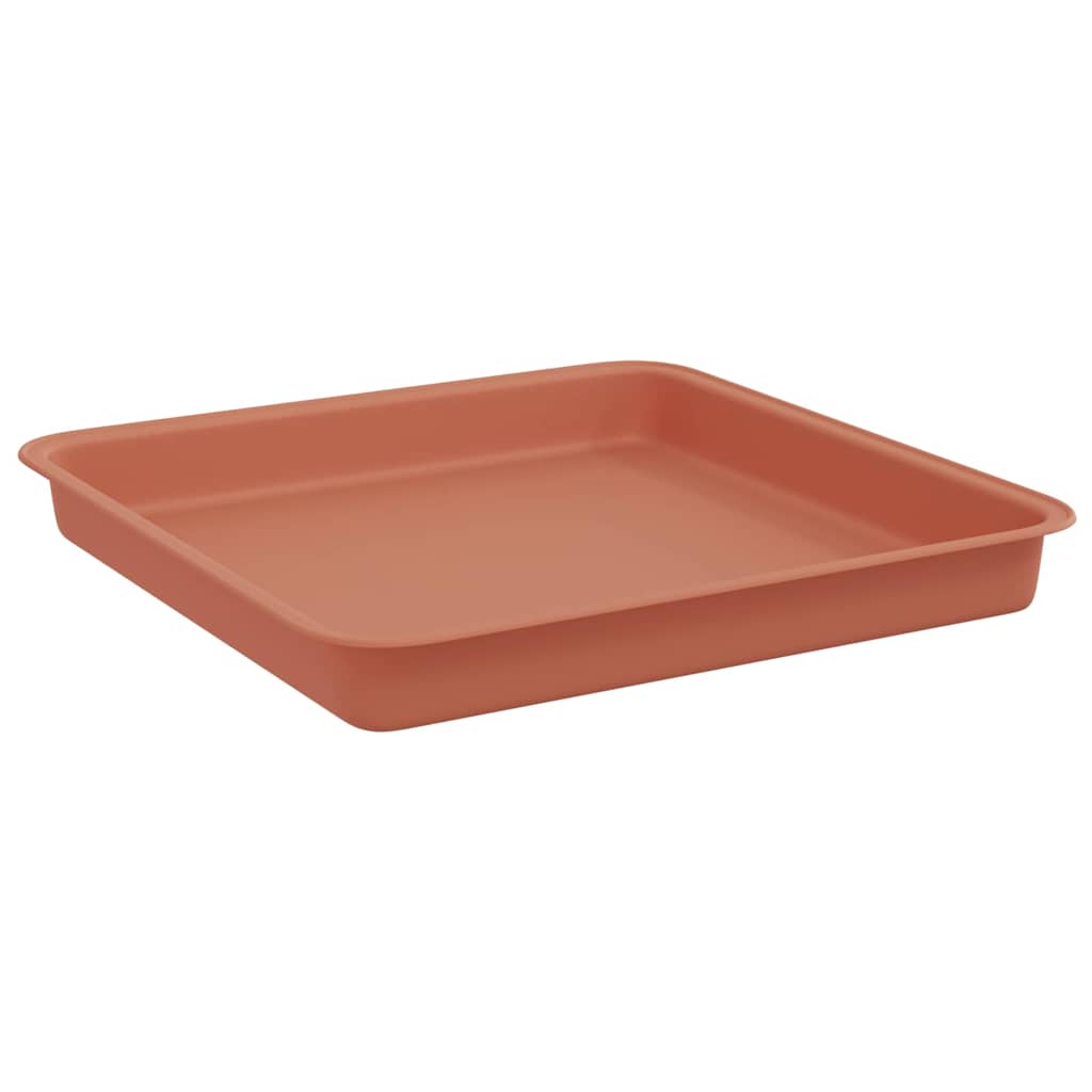 Vassoio Quadrato per Fiori 24 pcs Rosso Mattone 18 x 18 x 2 cm | homemem39