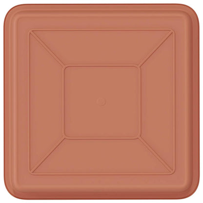 Vassoio Quadrato per Fiori 24 pcs Rosso Mattone 18 x 18 x 2 cm | homemem39