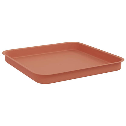 Vassoio Quadrato per Fiori 24 pcs Rosso Mattone 21 x 21 x 2 cm | homemem39