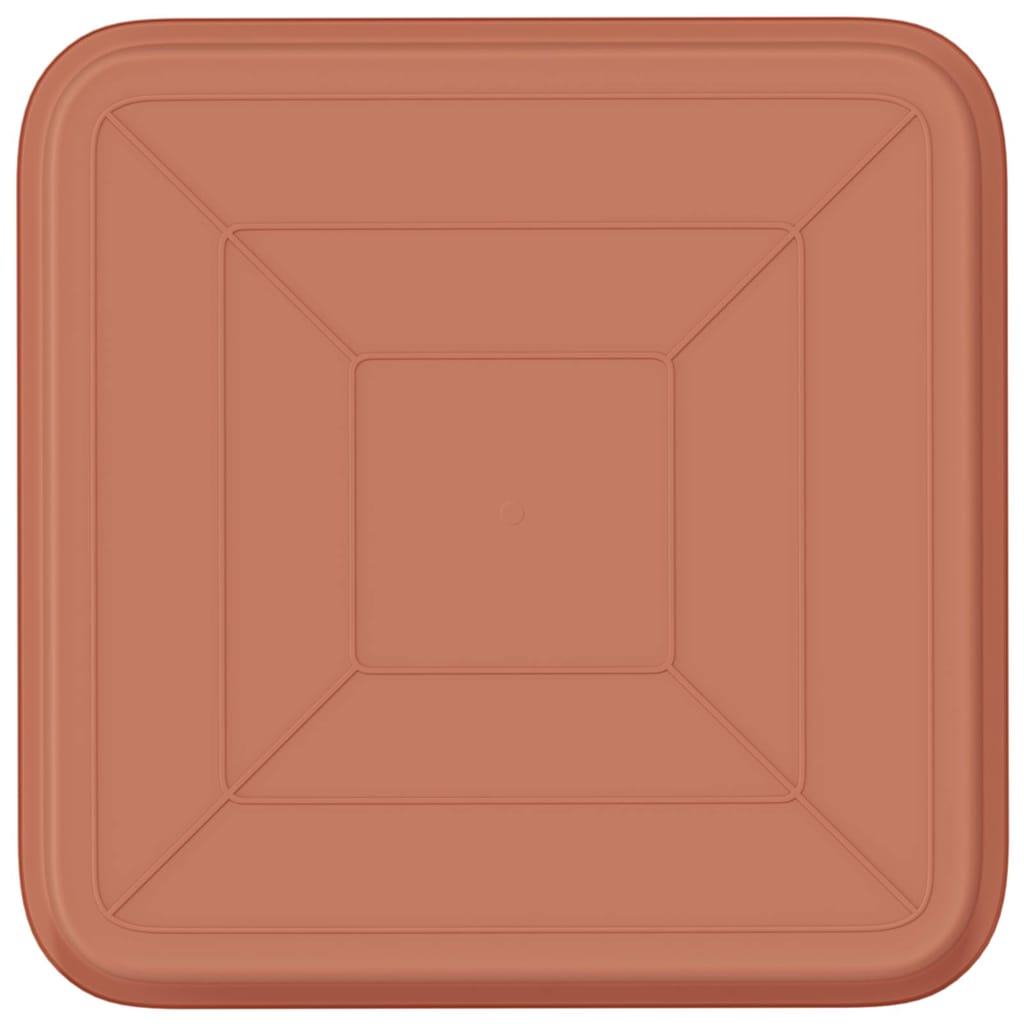 Vassoio Quadrato per Fiori 24 pcs Rosso Mattone 21 x 21 x 2 cm | homemem39