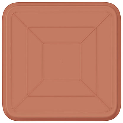Vassoio Quadrato per Fiori 24 pcs Rosso Mattone 21 x 21 x 2 cm | homemem39