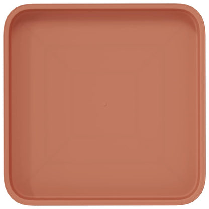 Vassoio Quadrato per Fiori 24 pcs Rosso Mattone Plastica | homemem39