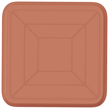 Vassoio Quadrato per Fiori 24 pcs Rosso Mattone Plastica | homemem39
